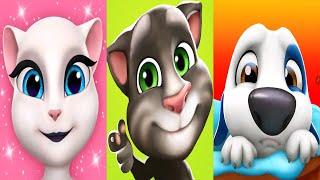 My Talking Tom vs My Talking Angela vs My Talking Hank old update |Tom black fur Ep4203