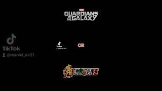 Guardians of the Galaxy vs avengers