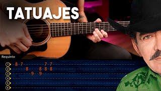 TATUAJES - Joan Sebastian ACORDES + REQUINTO Guitarra TUTORIAL | Christianvib