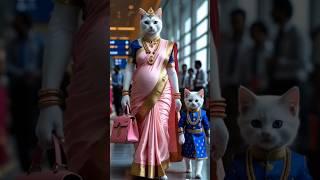 Pregnant cat gives birth at international airport. #cat #animation #funny #kitten #ai #Ai #trending