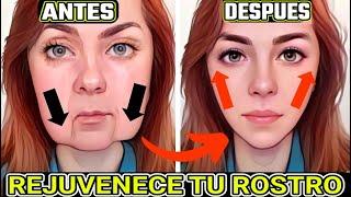 Los 5 MEJORES EJERCICIOS de FITNESS FACIAL para REJUVENECER ‍️