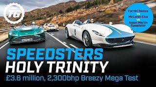 Ferrari Monza vs McLaren Elva vs Aston Martin Speedster – £3.6m, 2,300bhp mega test | Top Gear