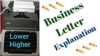 @Typewriter@Business Letter format Explanation/English typewriter