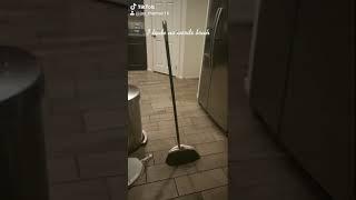 Broom standing on its own