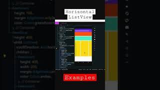 Flutter Horizontal ListView Examples | Flutter Tutorials #shorts