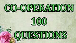 CO-OPERATION 100 QUESTIONS ll Junior Co-operative Inspector & Junior Clerk Exam Preparations