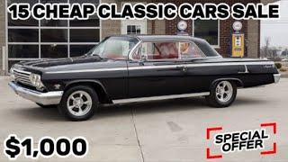 20 Cheap Classic Cars! Up for Sale by Owners, Today's Garage Gold Finds !!