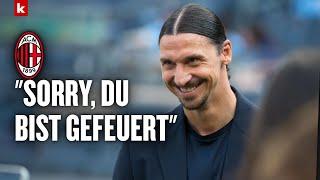 Zlatan nimmt Reporterin hops und sorgt für große Lacher | AC Mailand