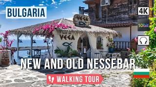 Bulgaria Nessebar : Walking Tour of the New and Old Town. Walking the Timeless City 4К  2024