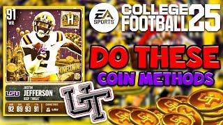 #1 COIN MAKING METHODS IN NCAA 25 COLLEGE FOOTBALL ULTIMATE TEAM!