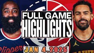 Los Angeles Clippers Vs Atlanta Hawks Full Game Highlights Jan 4,2025 NBA Season 2024-25