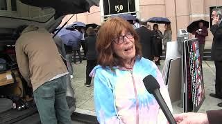 How anti-Zionism is racist against Judaism- Rebbitzen Olivia Schwartz protests @ Qatar Consulate L.A