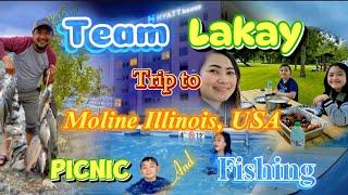 Episode 65: team lakay trip to Moline Illinois,USA/ picnic & fishing#fishing#familypicnic#hyattplace