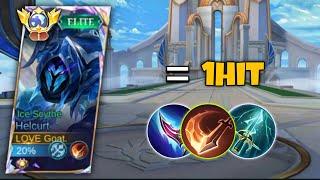 TOP GLOBAL HELCURT BEST 1HIT BUILD 2025!! ( Must try ) MLBB