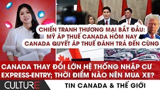 THUẾ TRUMP 25% HIỆU LỰC HÔM NAY, Canada đáp trả ngay lập tức | TIN CANADA-TG 4/3