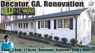 (SOLD) Renovated Home for Sale | Decatur, GA | All Brick | Basement | 1+ Acre Lot
