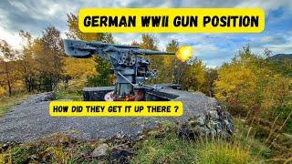 German WW2 guns on top of a mountain. How did they do that ? We EXPLORE a lost WWII location..