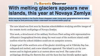 The Barents Observer | With melting glaciers appears new islands, this year at Novaya Zemlya.