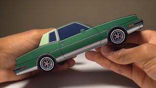 JCARWIL PAPERCRAFT 1981 Pontiac Grand Prix  (Building Paper Model Car)