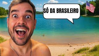 SO TEM BRASILEIRO NESSA PRAIA DE LAGO EM CLERMONT - ORLANDO FL