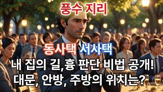 황호샘, 풍수 지리, 동사택과 서사택을 구별하는 법, 내 집의 길, 흉 판단 비법 공개! 대문, 안방, 주방의 위치는?