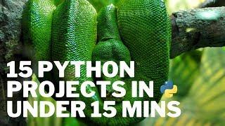 15 Python Projects in Under 15 Minutes (Code Included)