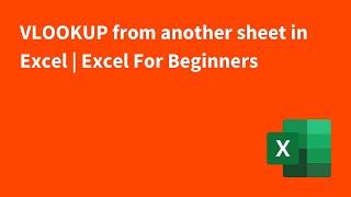 VLOOKUP from another sheet in Excel