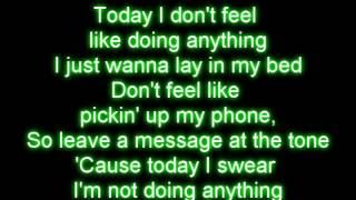 Lazy song -Bruno mars lyrics