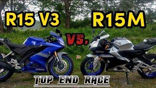 Yamaha R15M vs Yamaha R15 v3 Top end race