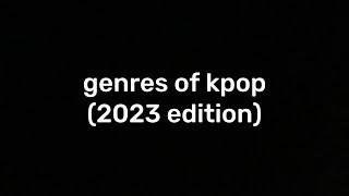 genres of kpop (2023 edition)