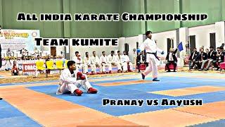 Pranay sharma vs Aayush | Team Kumite Uttarakhand vs Madhya Pradesh | KIO National #karate