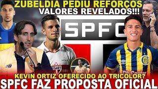 DOMINGÃO AGITADO!!! SPFC FAZ PROPOSTA OFICIAL! KEVIN ORTIZ CHEGANDO? | TROCA POR GALOPPO E+ NOTÍCIAS