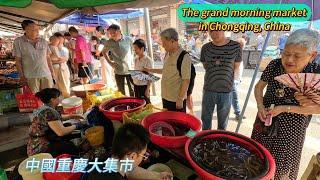 Strange fast food on the streets of China, eaten by thousands of people/Chongqing market/4k