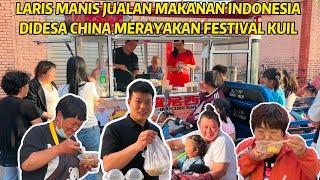 JUALAN MAKANAN INDONESIA DI DESA FESTIVAL KUIL, BANYAK YANG SUKA, LARIS MANIS