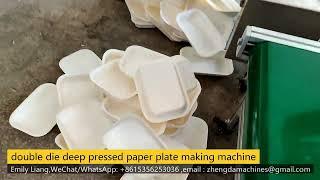 die deep pressed paper plate making machine ,carton food container tray machine ( naturapak packing)