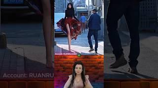  China's 6ft 3in Shining Giant Princess in Hanfu on the Streets! #giantstyle #streetstyle #outfit