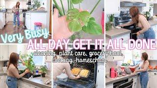 BUSY ALL DAY GET IT ALL DONE | WHOLE HOUSE CLEAN WITH ME GROCERY HAUL, EASY DINNER IDEA COOK WITH ME