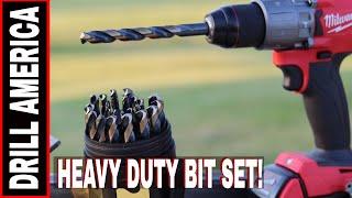 DRILL AMERICA BIT SET!   HEAVY DUTY 29pc HIGH SPEED DRILLS w COOL CASE!