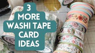 3 Washi Tape Card Making Ideas | & an Easy Shaker card! #cards #washitape #cardmaking