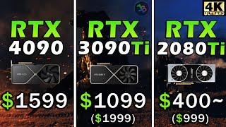 RTX 4090 vs RTX 3090 Ti vs RTX 2080 Ti | REAL Test in 15 Games 4K | Rasterization, Ray Tracing, DLSS