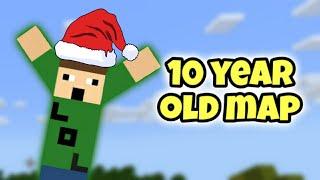 Exploring A 10 Year Old Christmas Map In Minecraft! (Bedrock Edition)