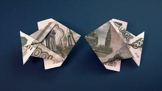 Денежная рыбка  Простое оригами: рыба из денежной купюры своими руками • Money Origami Fish