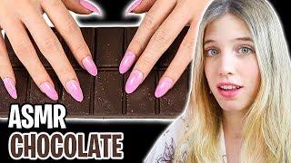 ASMR WITH CHOCOLATE  Tapping with long nails