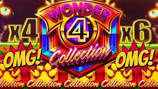 OMG!!! ALL 5 COLLECTION BONUS SYMBOLS!! WONDER 4 COLLECTION (WILD PANTHER) Slot Machine (ARISTOCRAT)