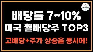 배당률 10%와 주가 상승을 한번에 챙기는 미국 월배당주 3가지