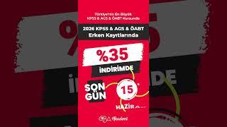 2026 KPSS - AGS - ÖABT Erken Kayıtlarında %35 İNDİRİMDE Son Gün 15 HAZİRAN!