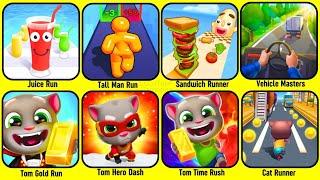 Tom Hero Dash, Tom Gold Run, Time Rush, Cat Runner, Vehicle Masters, Sandwich Runner, Tall Man Run