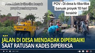 Viral Sejumlah Jalan di Desa Mendadak Diperbaiki Saat Ratusan Kades Diperiksa Dugaan Korupsi