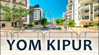 Israel. Yom Kippur! The City of Rishon LeZion! A serene stroll through the city's streets.