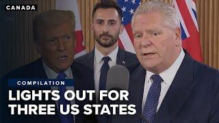 Ontario Premier threatens to cut off electricity to three US states if trade war continues